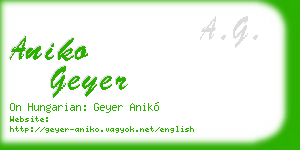 aniko geyer business card